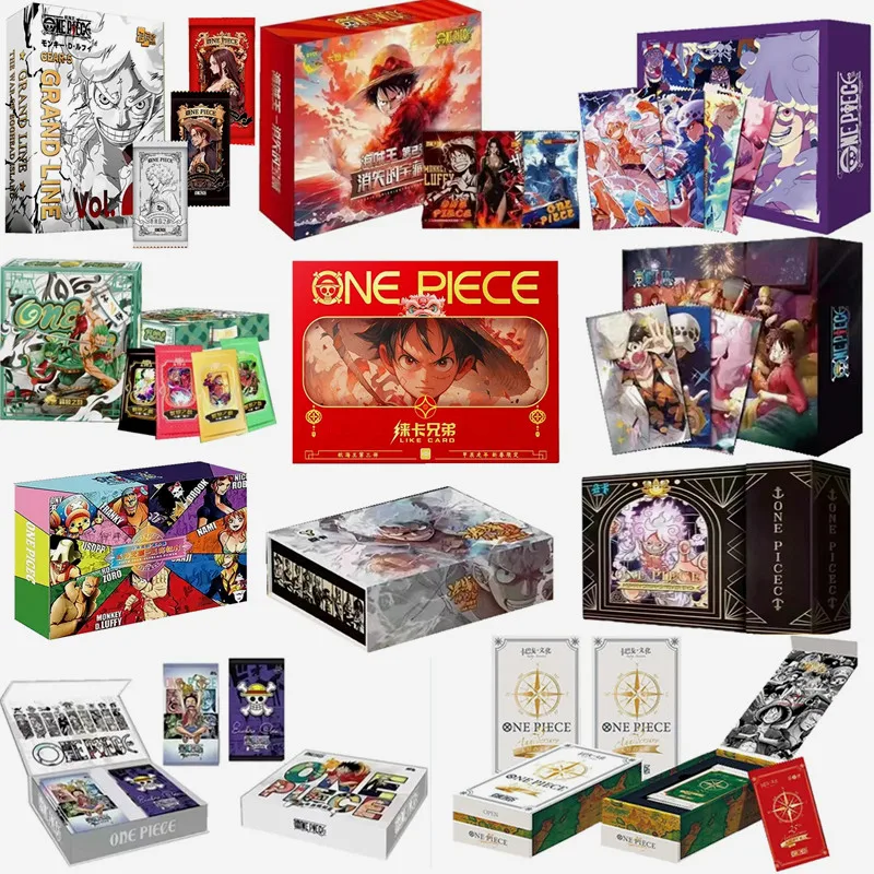 

One Piece Collections Rare Cards Box Booster Pack Anime Luffy Zoro Nami Chopper TCG Game Collectibles Card Child Birthday Gift