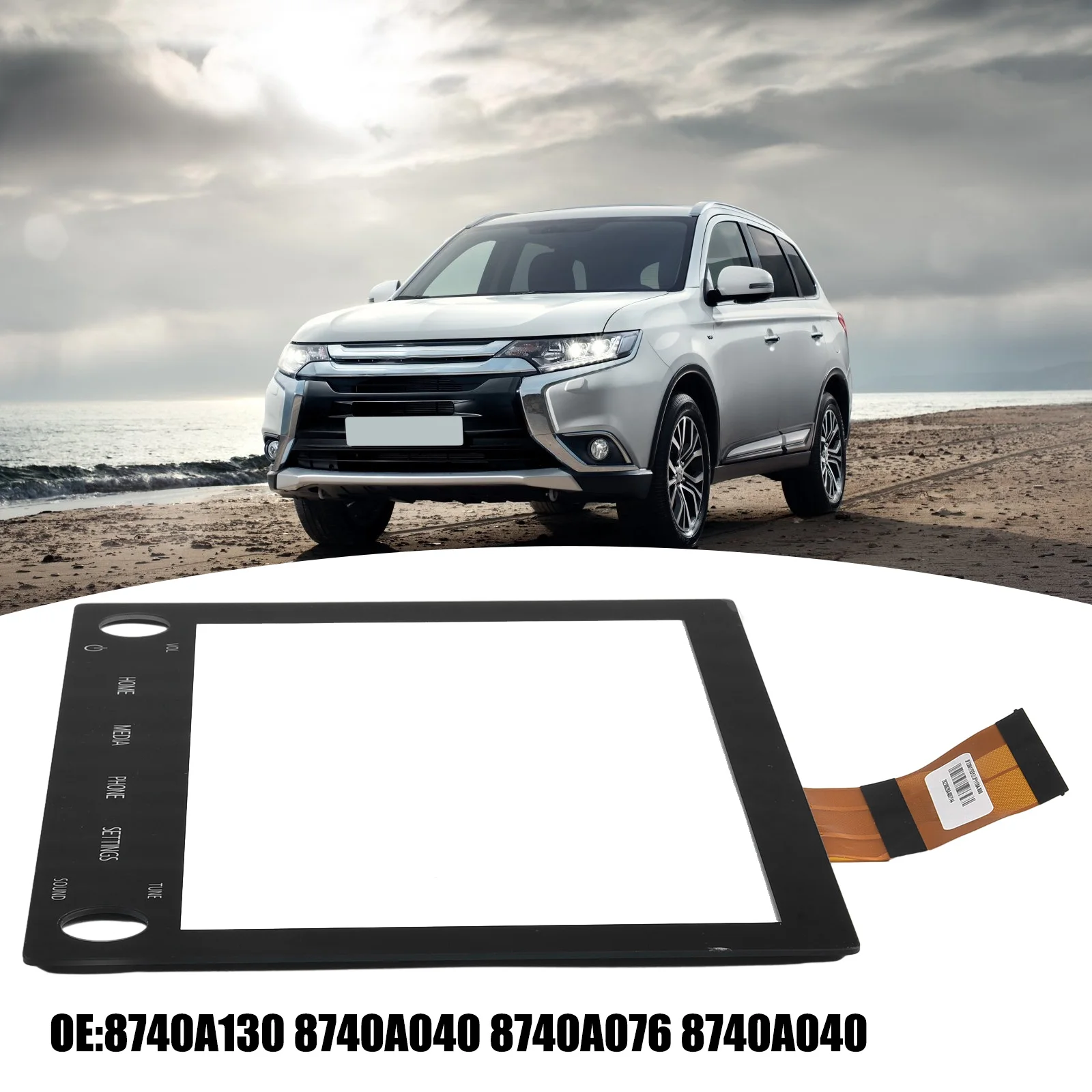 

Автомобильная панель дисплея 8740A130 8740A040 для Mitsubishi Outlander 2020-22, сенсорный экран 8 дюймов, 2 ручки, 1 шт.