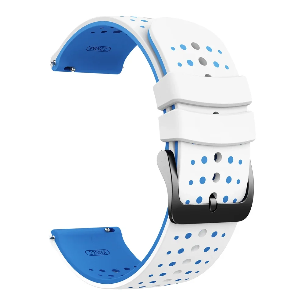 Breathable Silicone Strap 22mm Replacement Wristband Bracelet