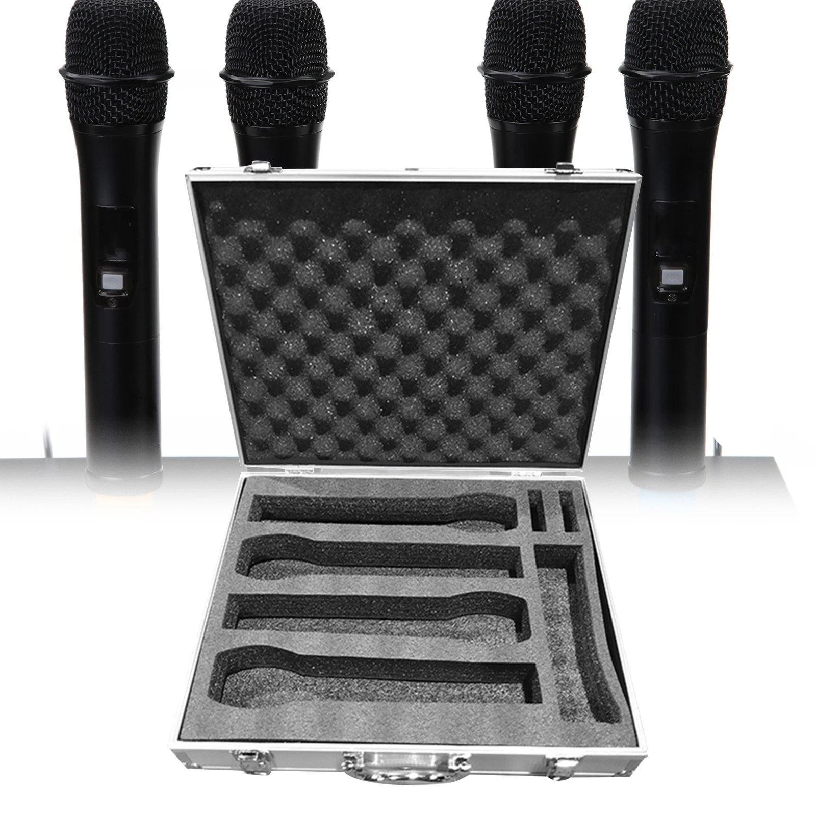 

Microphone Storage Box Handheld Multifunctional Solid Equipment Protector Carrying Travel Case Holder Musical Instruments Accs