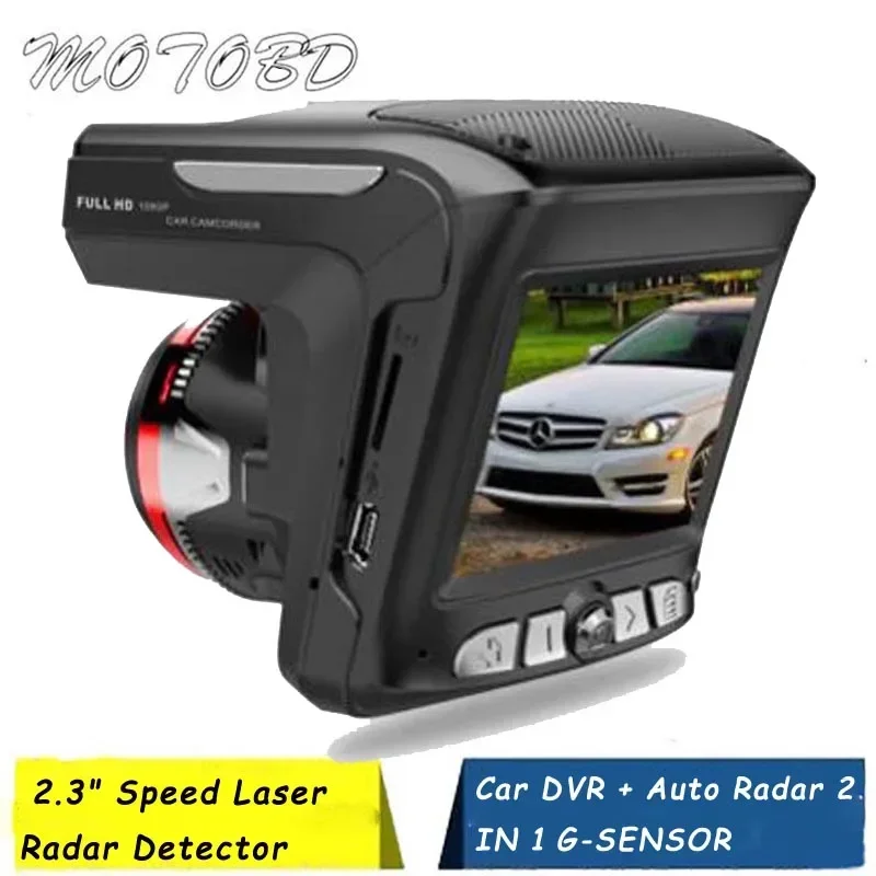 

X K ka ku laser G-SENSOR Speed Direction Time 1200W WDR 2.3" Car DVR Radar Detector 2 in 1 Car-detector Camera Full HD 1080P