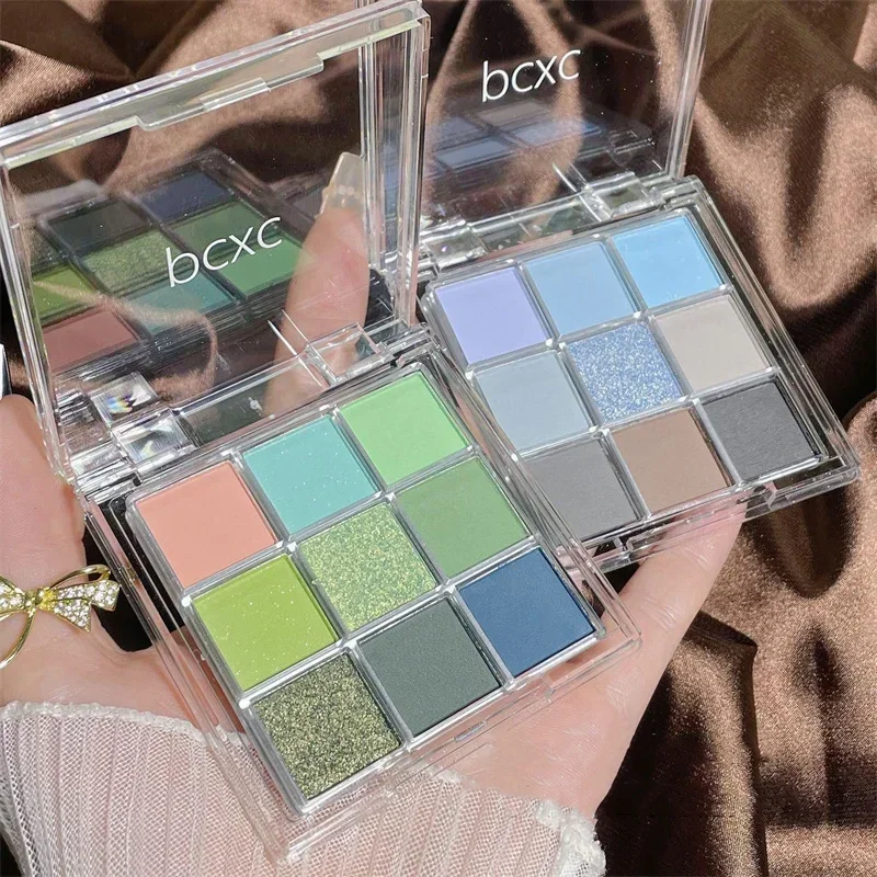 9-farbige Schokoladen-Lidschatten-Palette, matt, perlglänzend, Glitzer, Erdfarben, Lidschatten-Palette, glänzende Pailletten-Augenpigmente, dauerhaftes Make-up – Detail 10