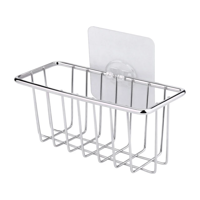 D-groee Dish Cloth Holder, Dish Brush Holder, Sponge Holder for Kitchen, Stainless Steel Kitchen Sink Basket for Storage Organization Drainer Rack