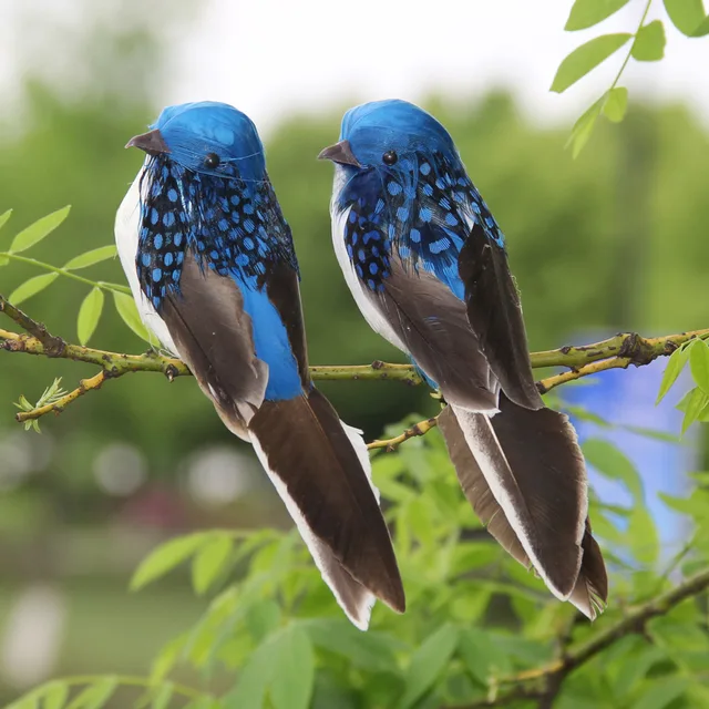 Kültéri Dekoráció Szimuláció Toll Madár Kerti Erdő Madárhab Termékek Hamis Madárkert - Image 5