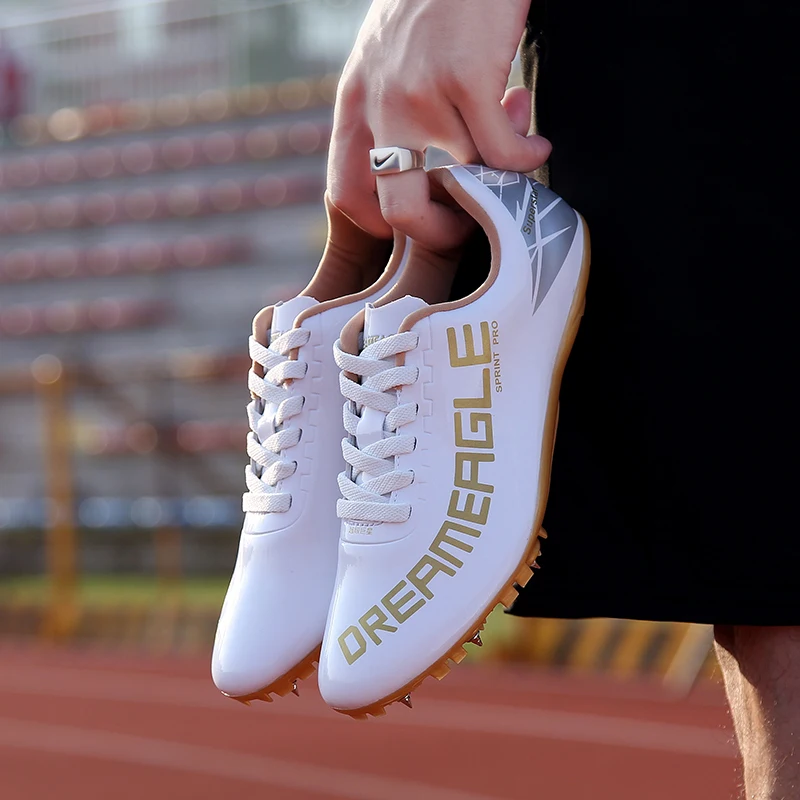 Unisex Track and Field Shoes Professional Men Spikes Athlete Running Training Shoes Lightweight Comfort Competition Sneakers Men