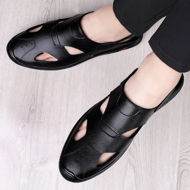 Footwear Office Leather Sandals Summer Men's Sandals Genuine