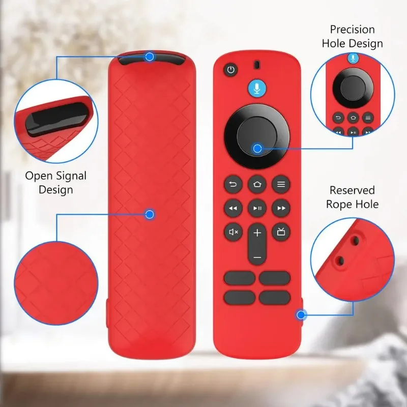 Fire TV 스틱 HD/4K용 실리콘 리모컨 보호 커버 야광형 낙하 방지 방진 케이스 보호 커버