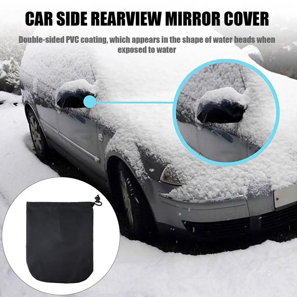 1 Pair Car Snow Cover Ice Winter Waterproof Oxford Cloth Snow Sun Dust Auto SUV Side Wing Mirror Guard Protector
