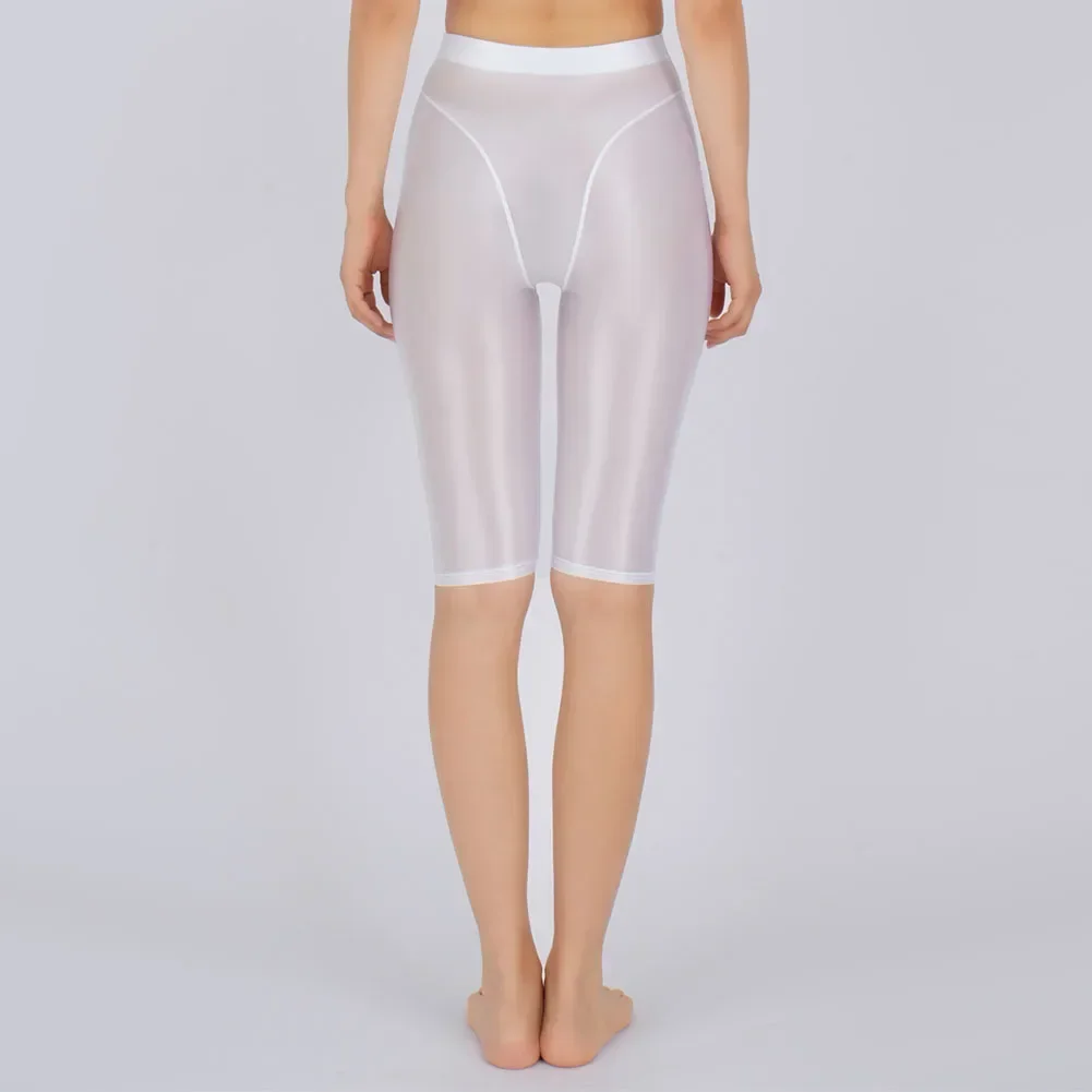 Women Sexy Lingerie Hot Jeggings Shorts Oil Glossy Shiny Casual Tight Yoga Pant Perspective Sex Erotic Costumes Lingeries