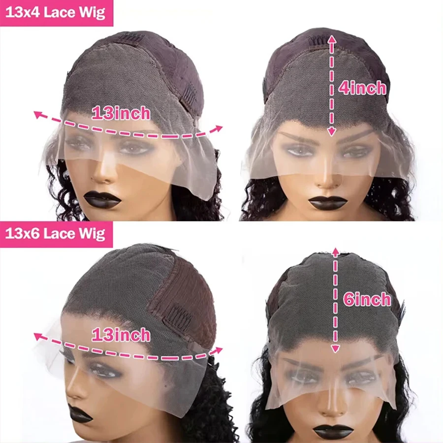 13x6 Body Wave Lace Front Human Hair Wigs Natural Black #4 Brown 13x4 Pre Plucked With Baby Hair For Women 200 Density 4