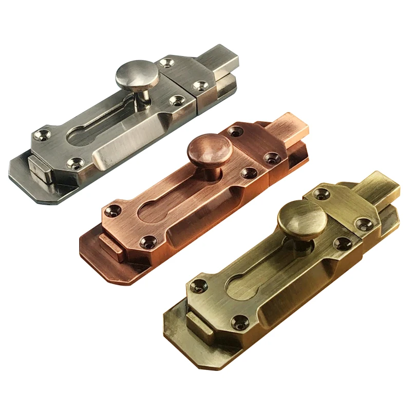 Surface latch stainless steel door bolt thickened bathroom wooden door lock