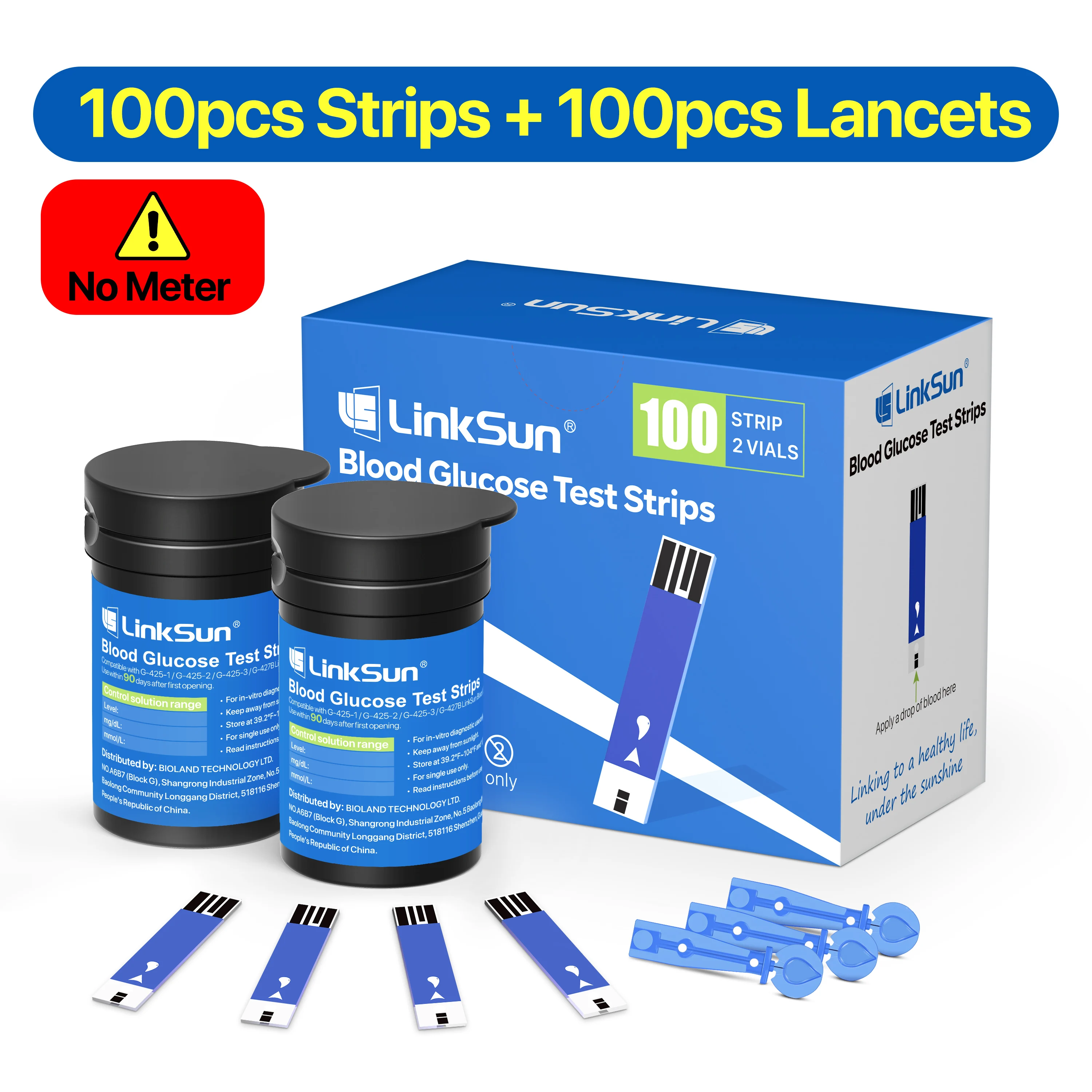 100 strips Lancets