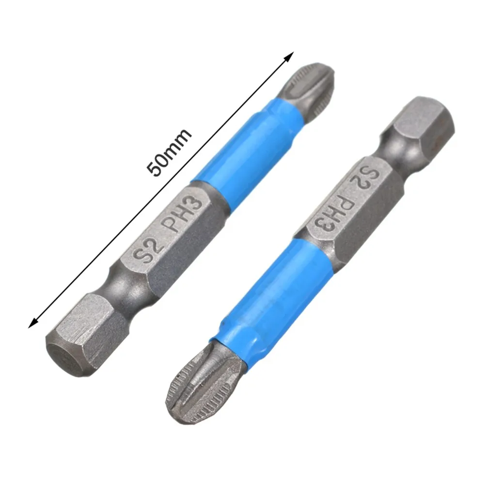 High Hardness Screwdriver Bit Screwdriver Bit Blue+Silver Drill Screwdriver For 1/4 Electric Hand Screwdriver