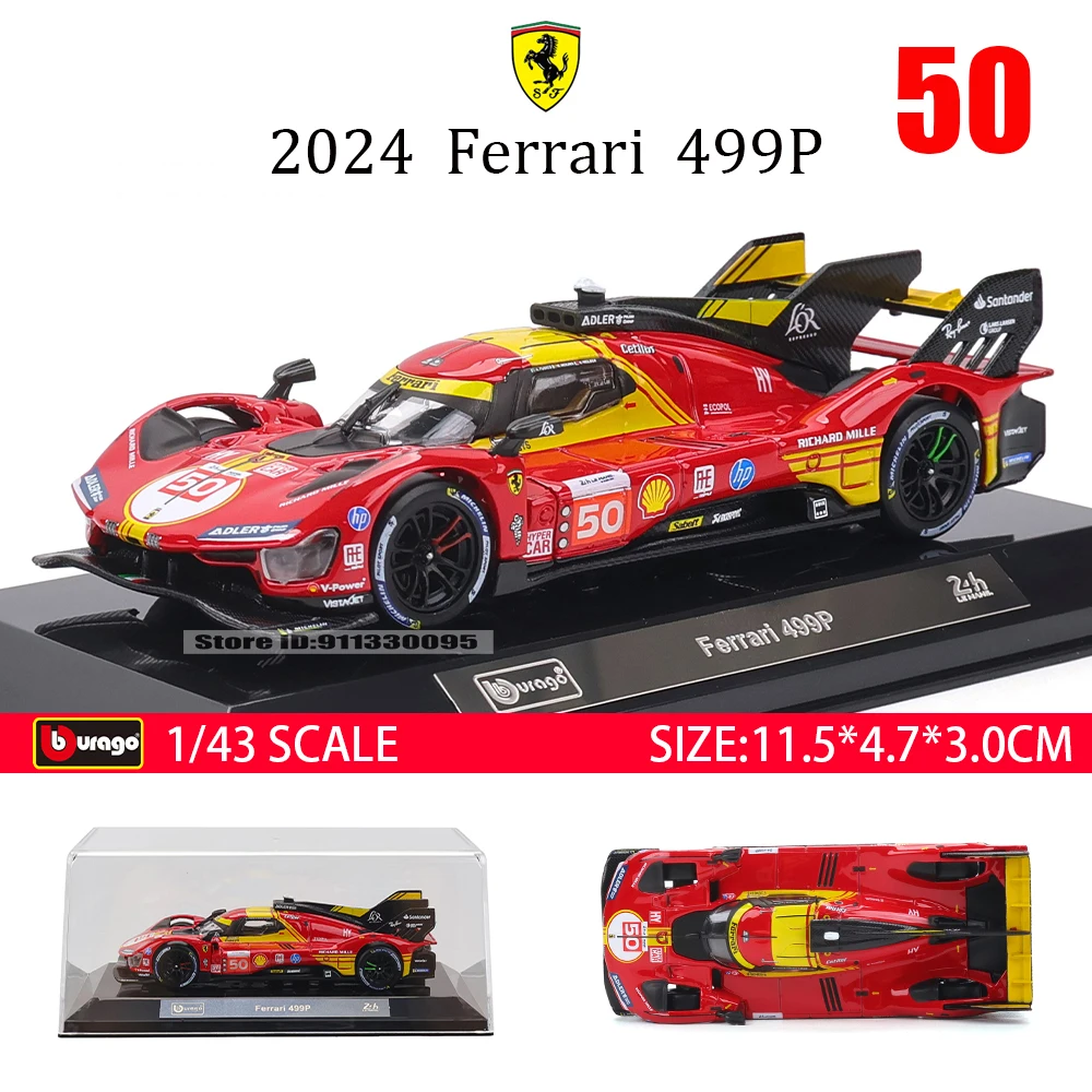 ミニカー 1/43 Ferrari 499P Le Mans 24H 2024 #50 Ferrari 499P No.50 Ferrari AF Corse Le Mans 24H 2024 Winner