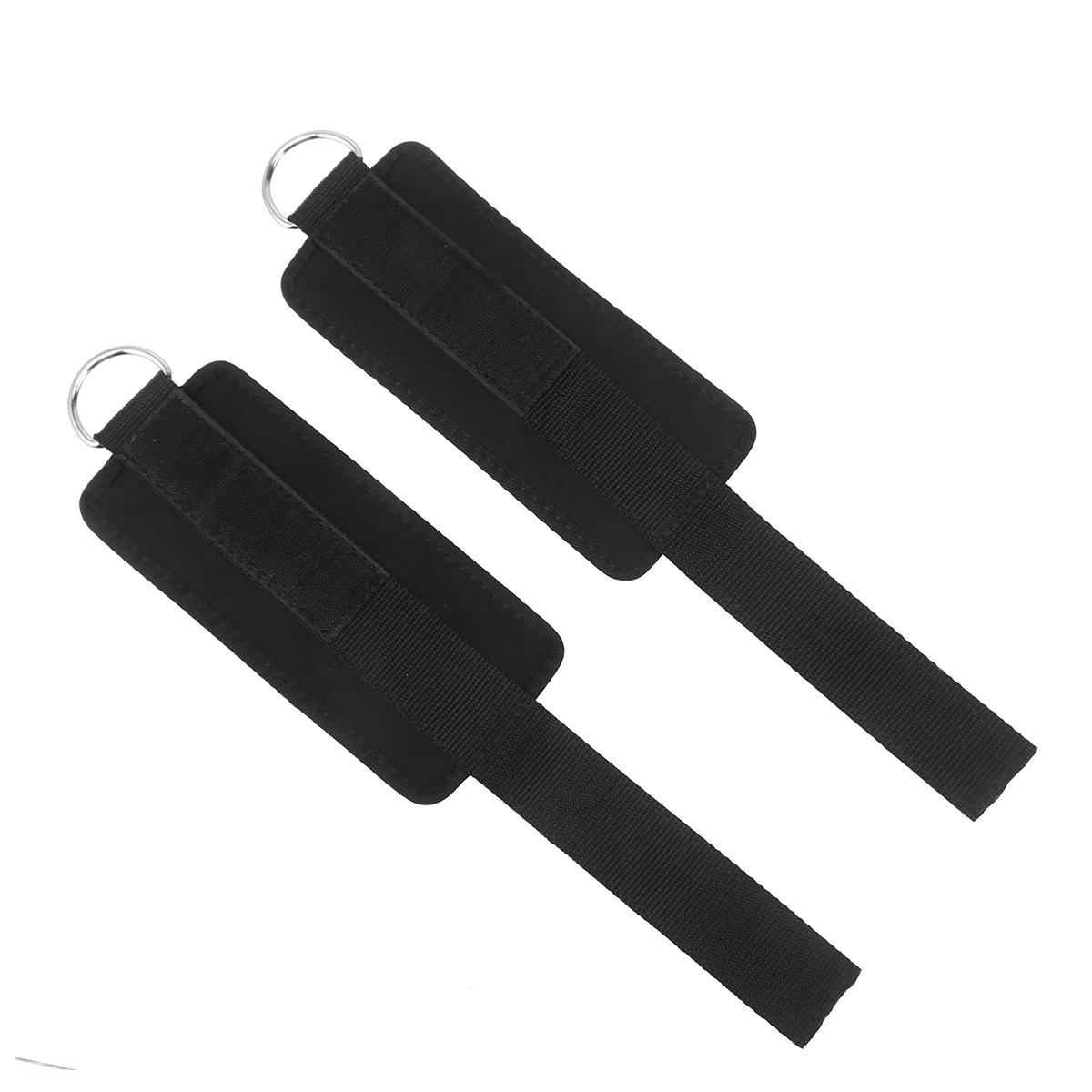 

2pcs Gym Ankle Strap D Ring Buckle Ankle Wrist Strap Leg Exercises Weight Lifting Ankle Wraps Strap Workout for Men Black