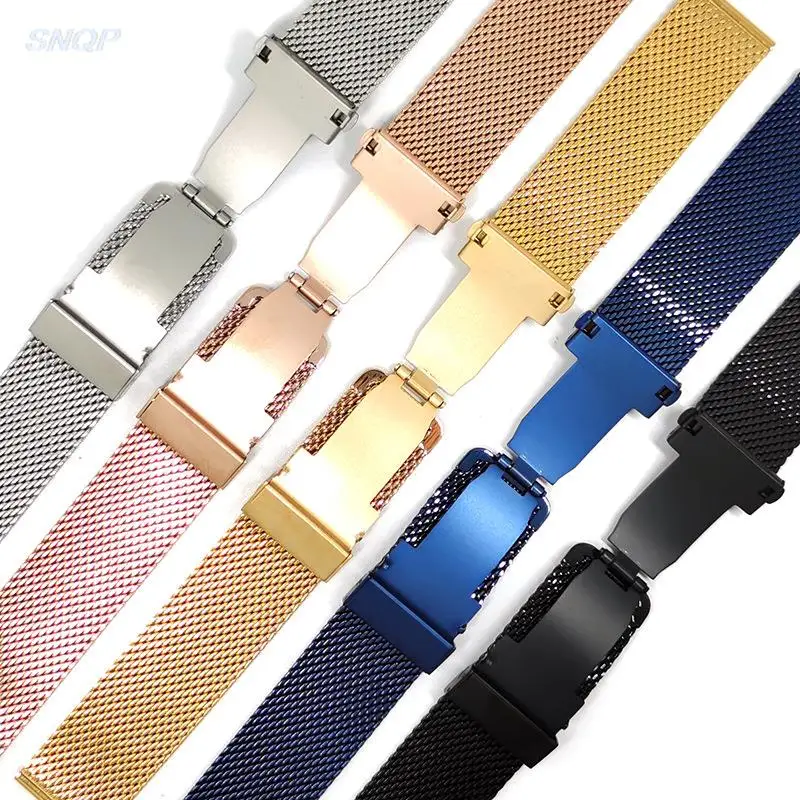 Elegant Milanese Loop Stainless Steel Quick Release Watch Band Bracelet