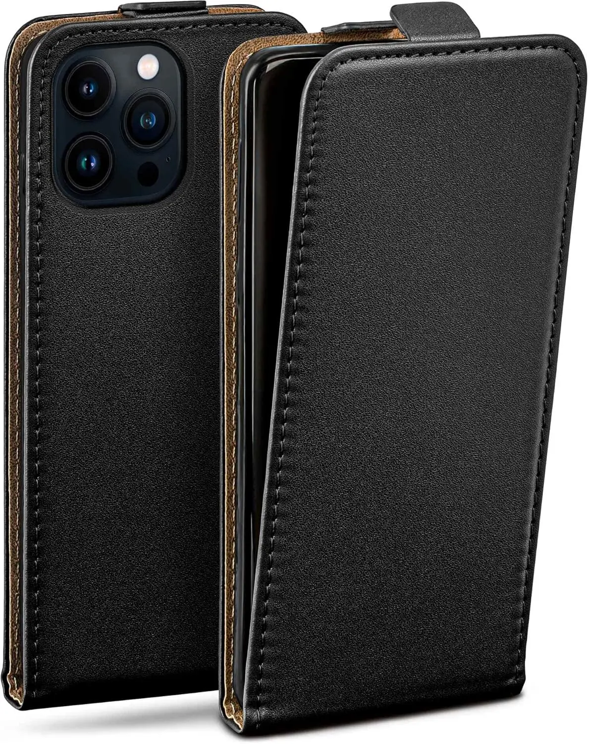 Elegant Magnetic Leather Vertical Flip Phone Case Cover with Clip Flap Design