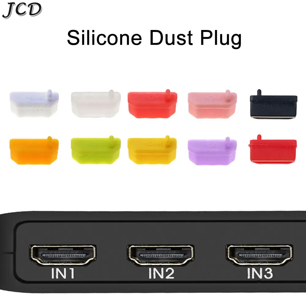 44-Piece Silicone Dust Plug Kit For PC Ports (USB/HDMI/Audio/RJ45) - Black Computer Interface Protectors
