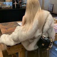 Luxury 2024 Autumn Winter Fur Coat – Women Short Lazy Wind Fox Fluffy Jacket