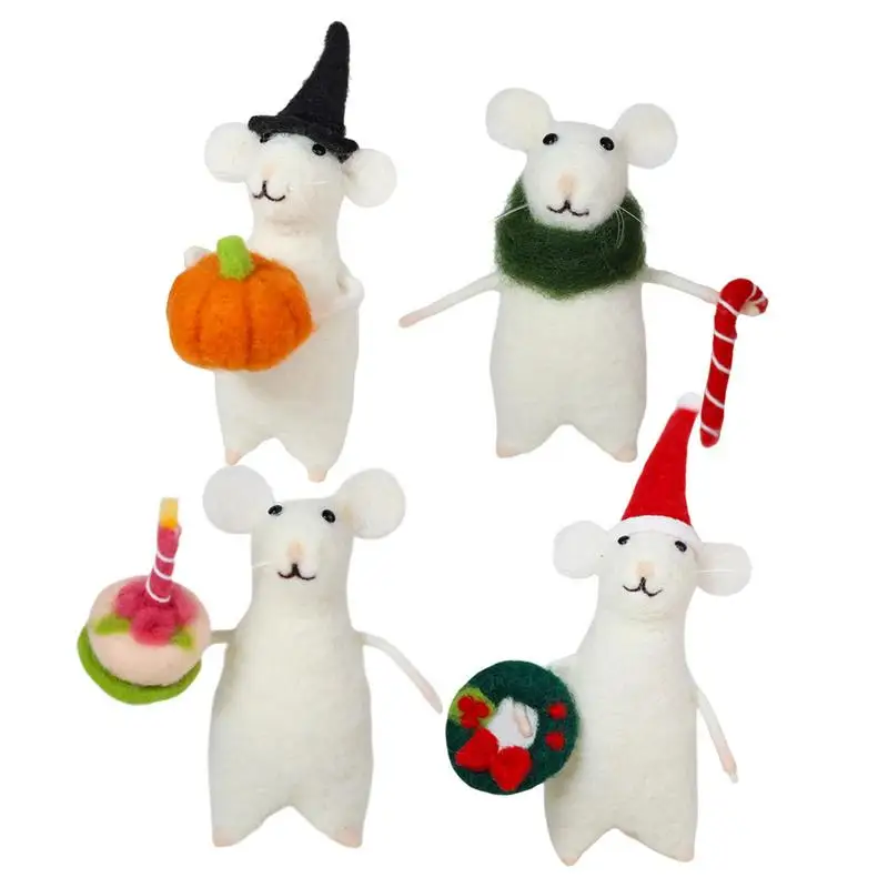 

Felt Mouse Decoration Portable Halloween Felt Mouse Multipurpose Horror Supplies For Party And Festivals Home Accessories