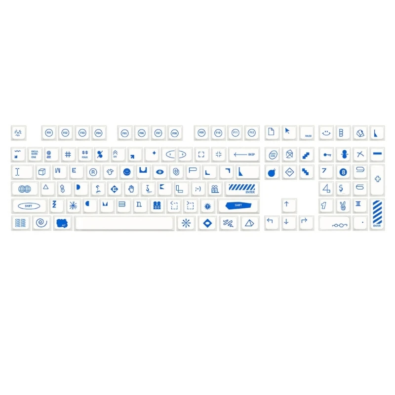 

Blue Sign Theme Keycaps XDA Keycap For61/87/104/108 Mechanical Keyboard Keycaps Dropship