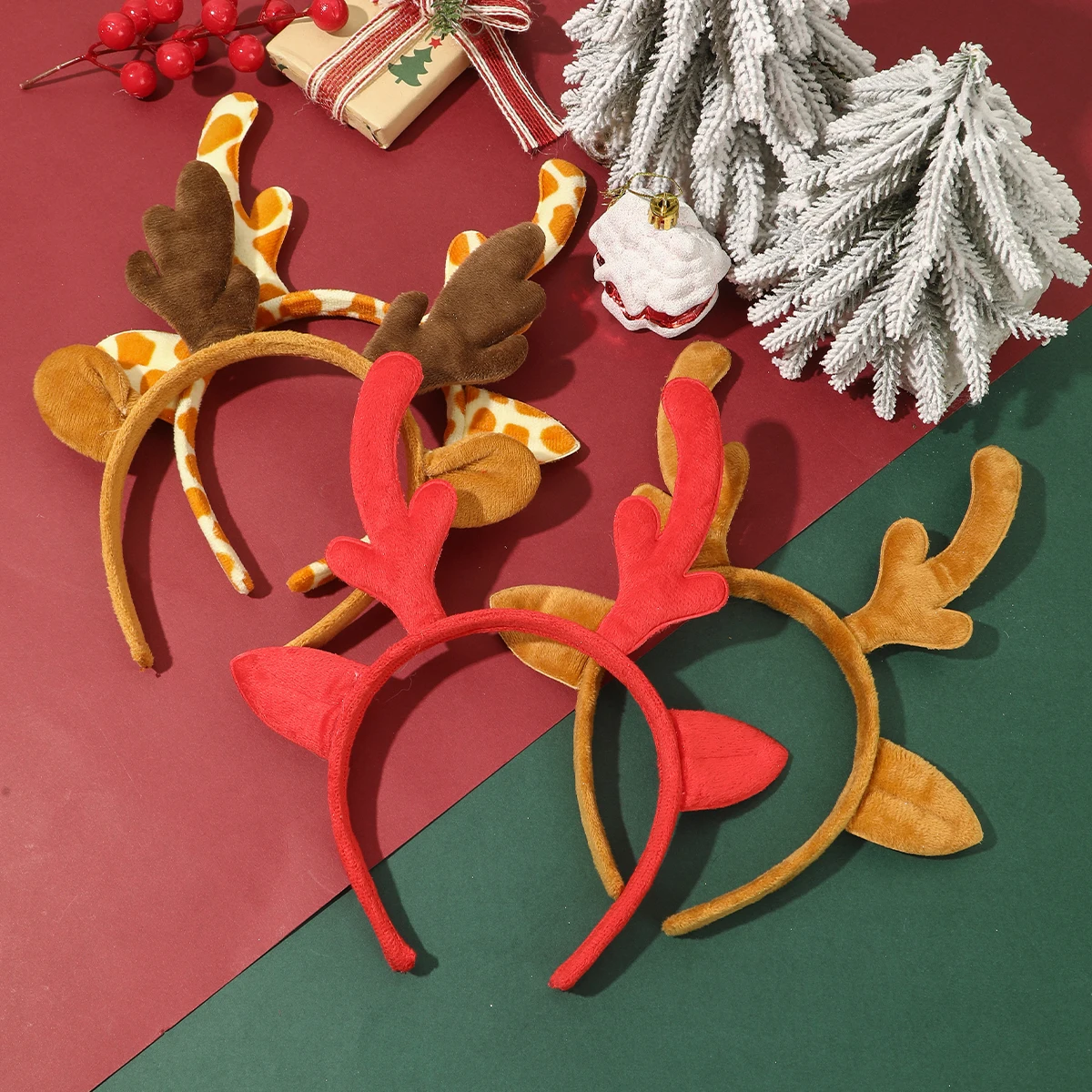 1pc Christmas Hair Band Headband Xmas Antler Hairband Deer Horn Headwear Party Festival Decoration Gift Christmas Hair Hoop