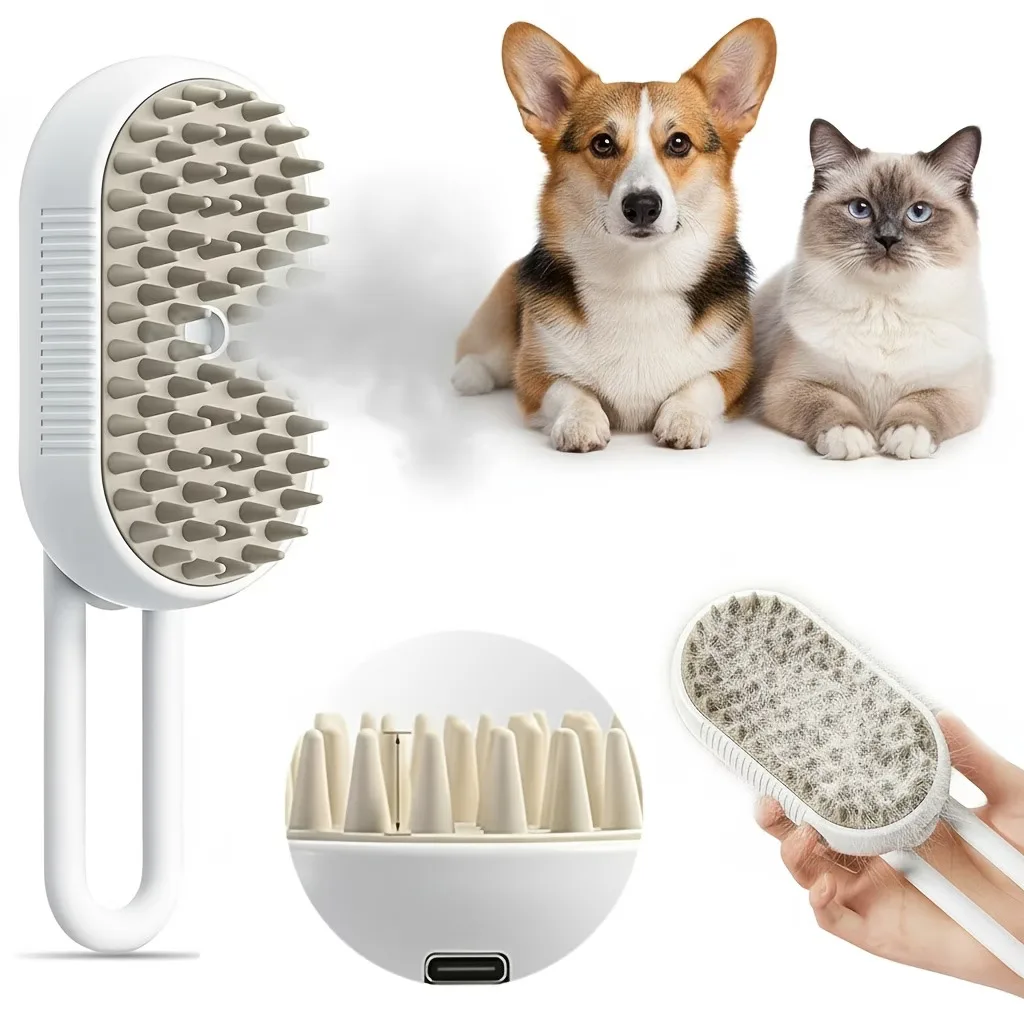 a pet comb designed to detangle and remove loose fur for cats and dogs suitable for grooming without the need for a bath Product details 1