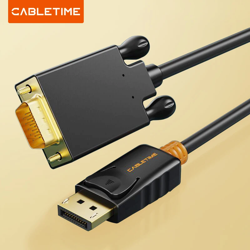 

CABLETIME Displayport to VGA cable DP to VGA adapter converter cable DP male to VGA male for HP Dell Asus lenovo PC laptop C075
