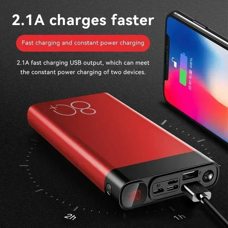 120W 20000mAh 휴대용 고속 충전 외장 배터리 파워 뱅크 대용량 파워 뱅크 (아이폰, 삼성용)
