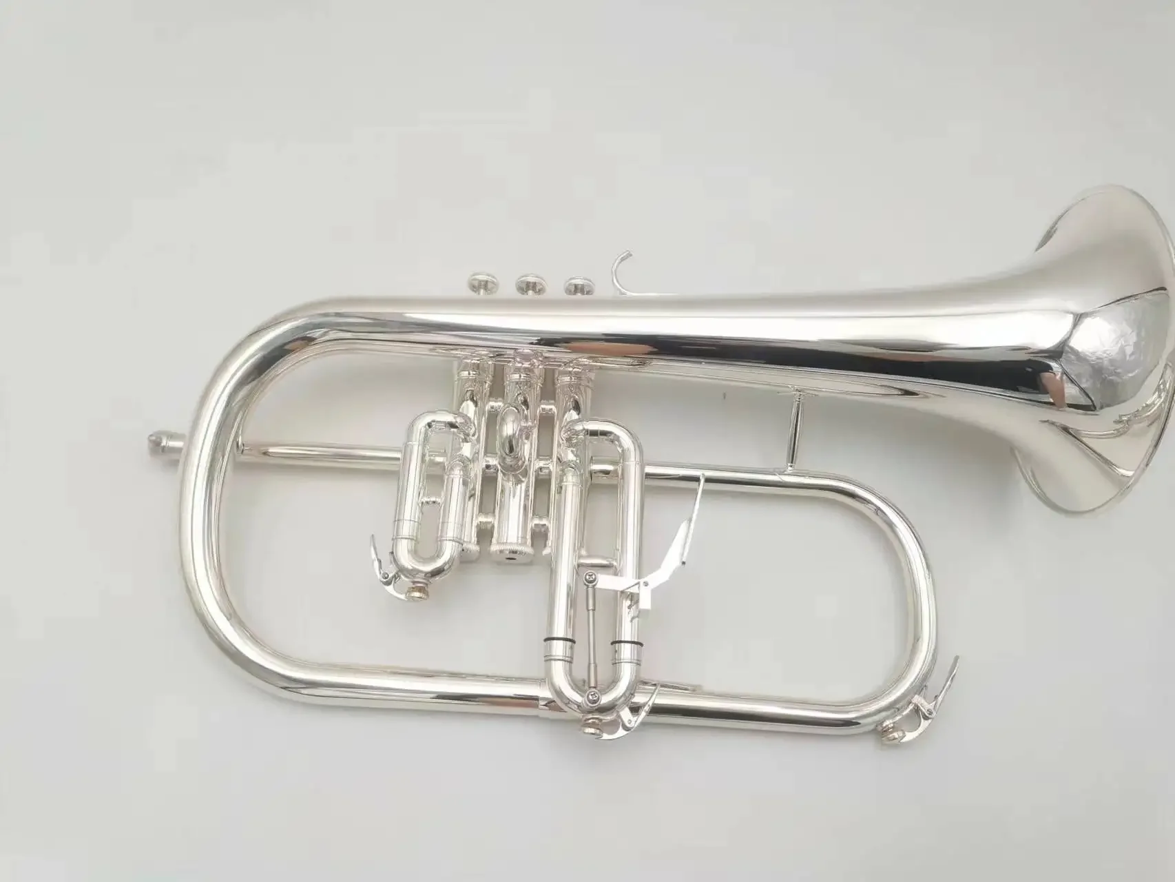 High Quality flugelhorn sliver covered Bflat professional trumpet Top musical instruments in Brass trumpet horn