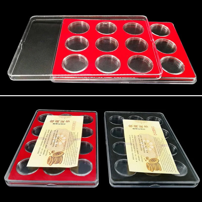 27mm Transparent Coin Cases Holder Coin Storage Box Case Coins Storage Capsules Protection Boxes Container