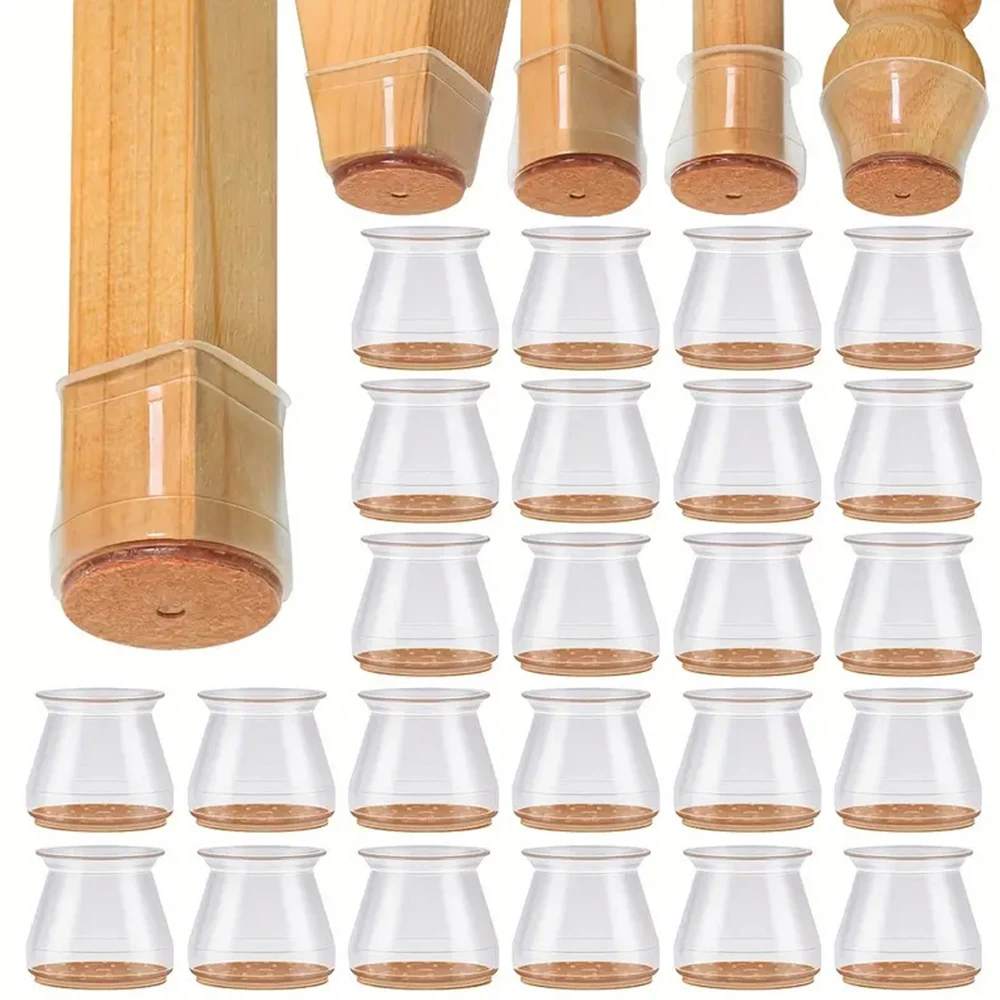 Description Picture 5 of item8pcs/Set Round Chair Leg Cover Silent Thickened Chair Leg Floor Protector Wear-resistant Elastic Stool Leg Protectors