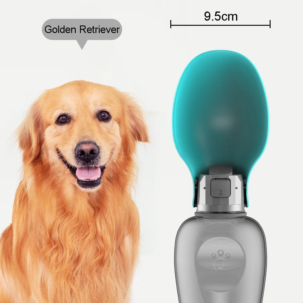 800ml Large Dog Water Bottle Outdoor Walking Hiking Leakproof Portable Drinking Bowl for Small Medium Big Dogs Cats Pet Supplies 4