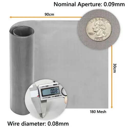 1-5pcs 304 Stainless steel filter screen 4/5/8/20/30/40-400 Mesh Woven Wire High Quality Stainless Steel Screening Filter Sheet - Image 3