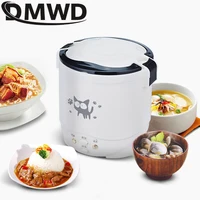 DMWD voiture Mini cuiseur à riz 12V 24V 220V voiture maison double usage auto-conduite soupe bouillie Portable cuiseur à riz camion cuiseur à riz intelligent 2