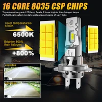 2Pc 5000W High Power H7 H4 LED Bulb Turbo Headlight 6500K 5000000LM 12V 24V CSP Powerful Best H4 LED Diode approved H7 Mini Lamp - Image 2