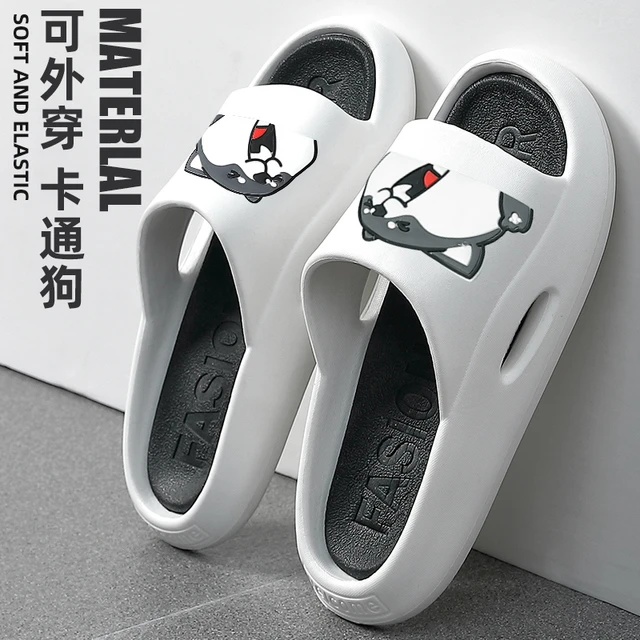 QYCKABY 2023 Graffiti Bear Slippers Man Fashion Slippers Anti slip Soft  Party Shoes Casual Male Lightweight Slides Free Shipping - AliExpress