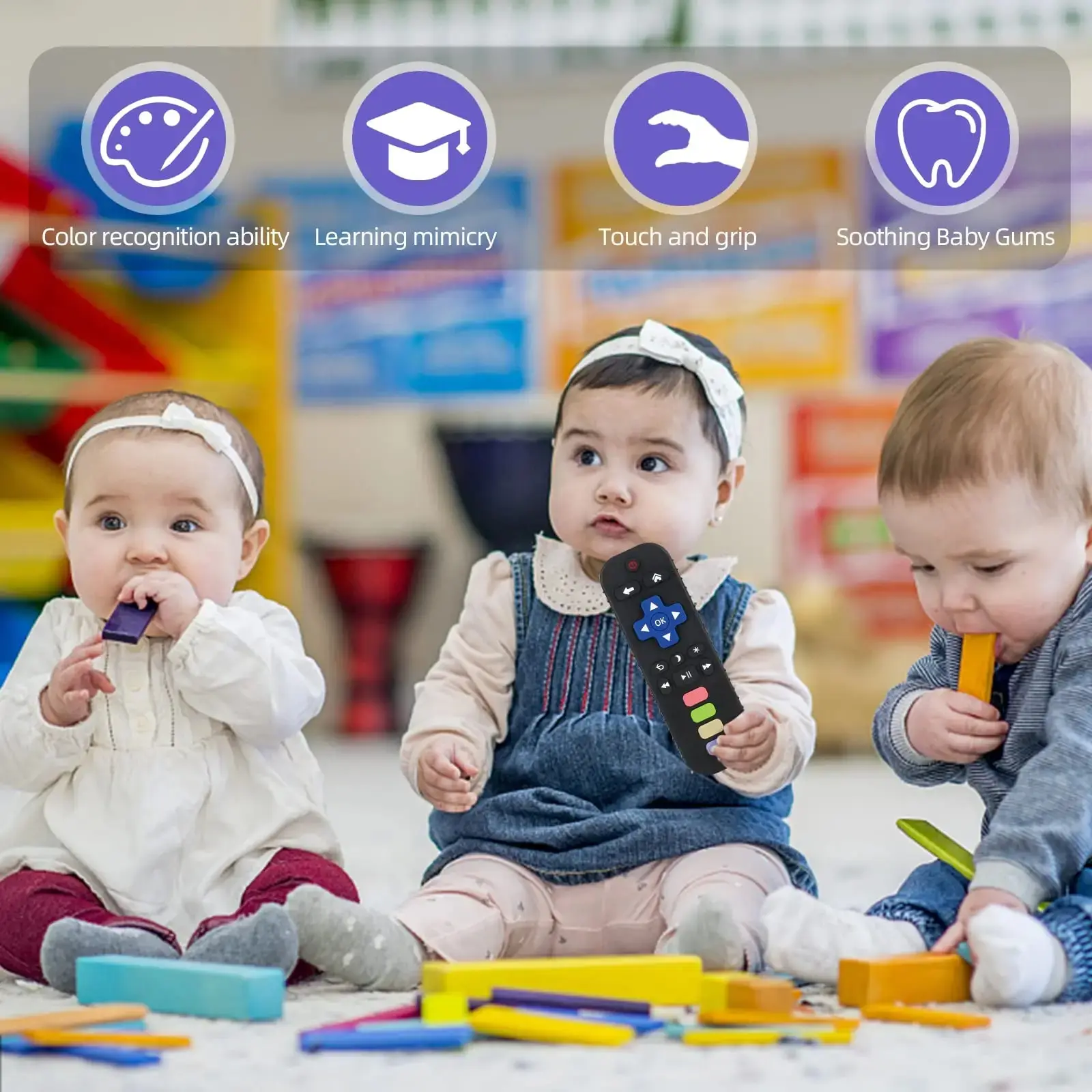 Teething Toys 1PC Silicone Baby TV Remote Control Shape Teether BPA Free Chewing Sensory Accessories
