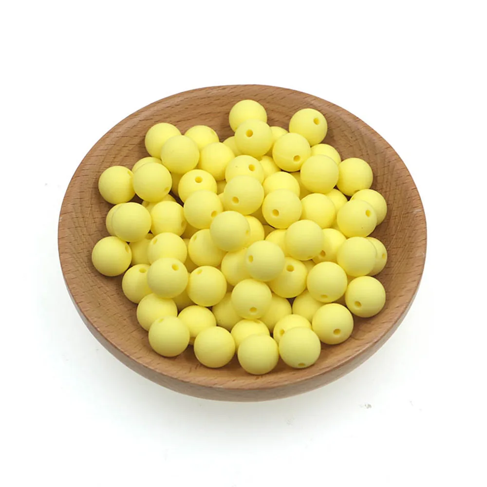 Silicone Round Beads for DIY Jewelry and Craft Projects - 20 Piece Set, 15mm
