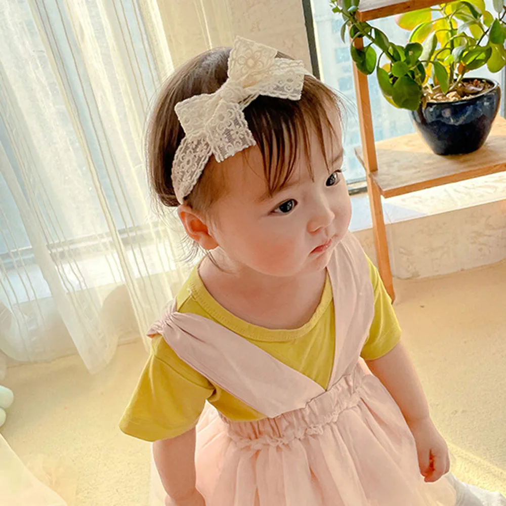 Spring Lovely Hair Accessories Headwear 3-12 Months Kids Girl Headband Baby Hair Clips Bow Headdress Head Hoop