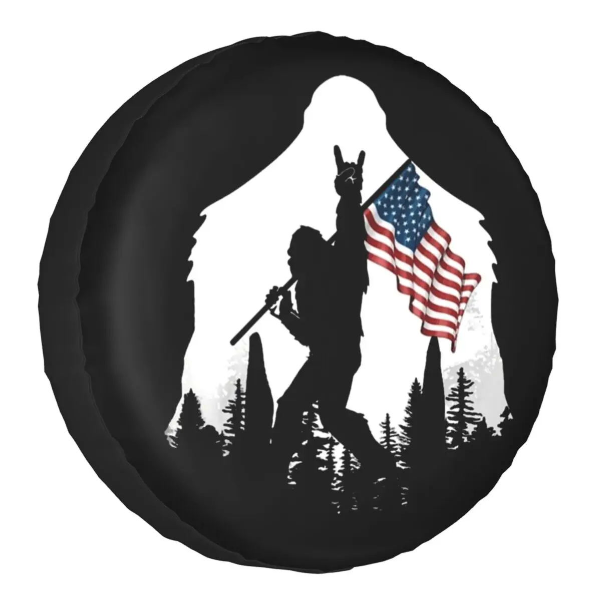 

Покрышка Bigfoot с американским флагом, универсальный протектор сменного колеса для джипа Grand Cherokee, 14 дюймов 15 дюймов 16 дюймов 17 дюймов, полноприводный RV