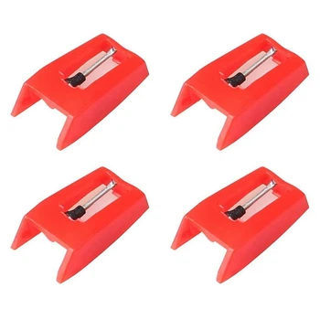 레코드 플레이어 바늘, 범용 교체 스타일러스 바늘, 비닐 레코드 플레이어용 교체 스타일러스 바늘, 4 개