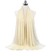 Femmes musulmanes en mousseline de soie Hijab châles écharpe Modal coton Jersey Hijabs plaine douce pour femme musulman Voile bandeau 70*180 cm islamique