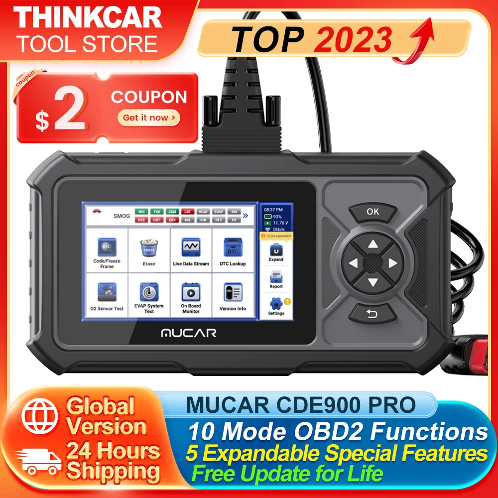 Диагностические инструменты MUCAR CDE900 PRO для автомобиля, Диагностика Obd2, Диагностика автомобилей на весь срок службы, бесплатное обновление, сканер OBD2, инструменты для механика