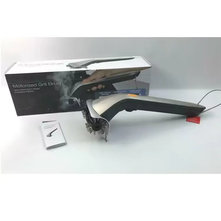 Motered BBQ brush with powerful steam cleaning power grill brush electric