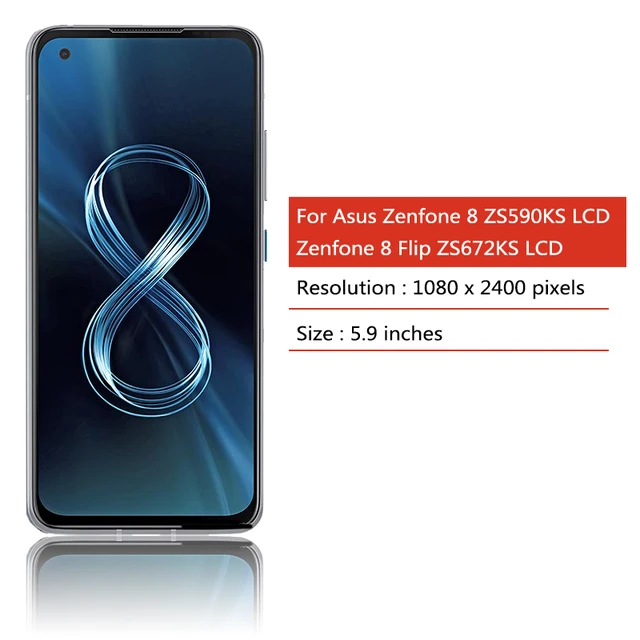 AMOLED For Asus Zenfone 8 8z ZS590KS LCD Screen Touch Panel 