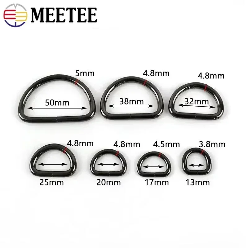 10-Piece Metal Strap Buckle Set for DIY Leather and Hardware Projects