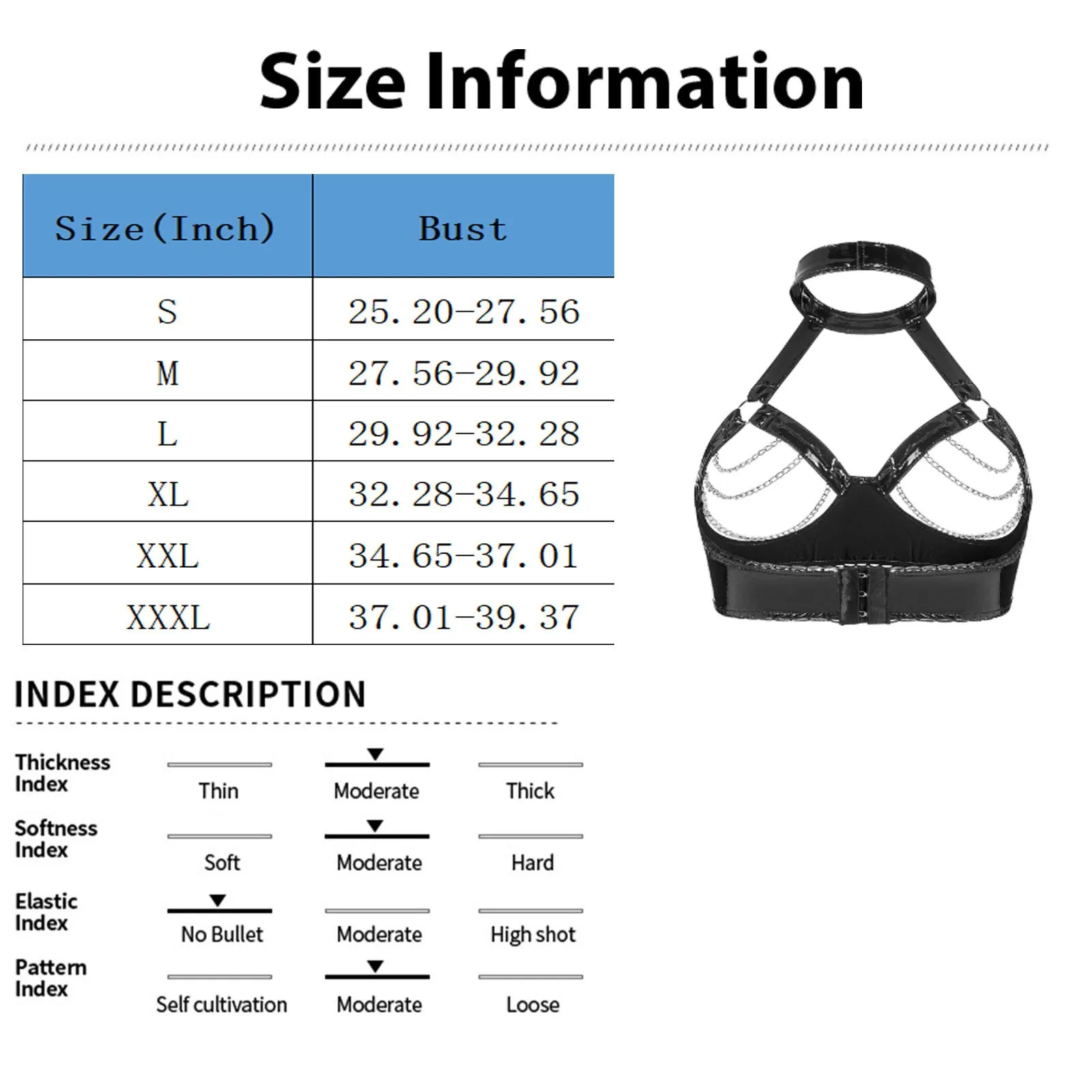 S-3XL Halter Wet Look Crop Tops Hollow Out Metal Chain Bustier Top Tights Cosply Sexy Croptop Camis Cropped Vest Clubwear Shirt