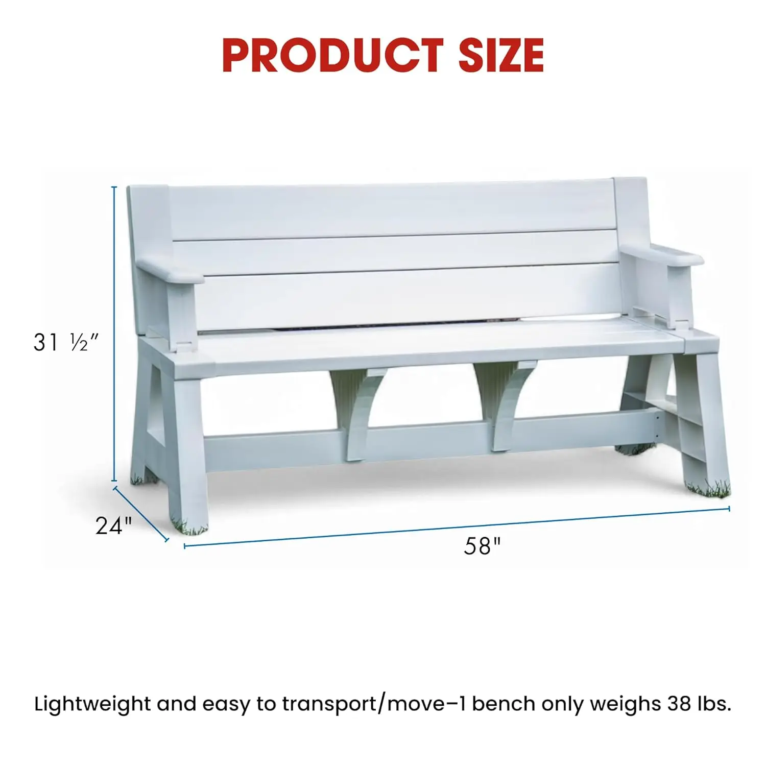 Gen 1 Convertible Bench to Picnic Table 3