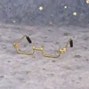 Mini glasses half frame 6cm 4cm bjd doll handle clay bottom frame doll rose gold black silver 4.7cm 4